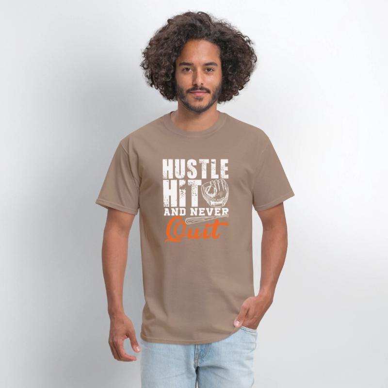 Hustle Hit and Never Quit Baseball Softball Gift