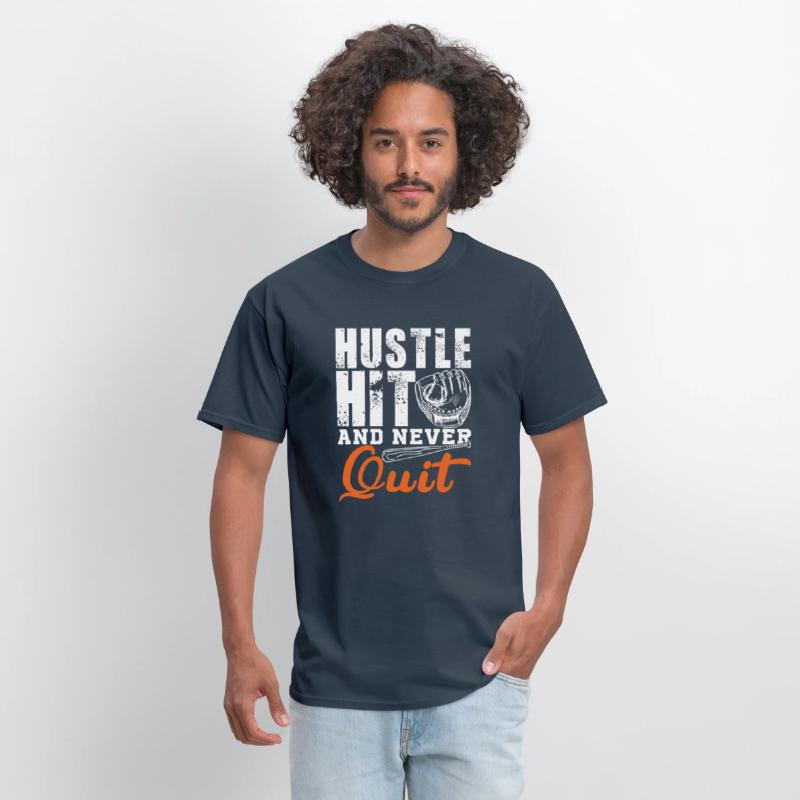 Hustle Hit and Never Quit Baseball Softball Gift
