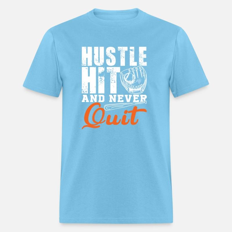 Hustle Hit and Never Quit Baseball Softball Gift