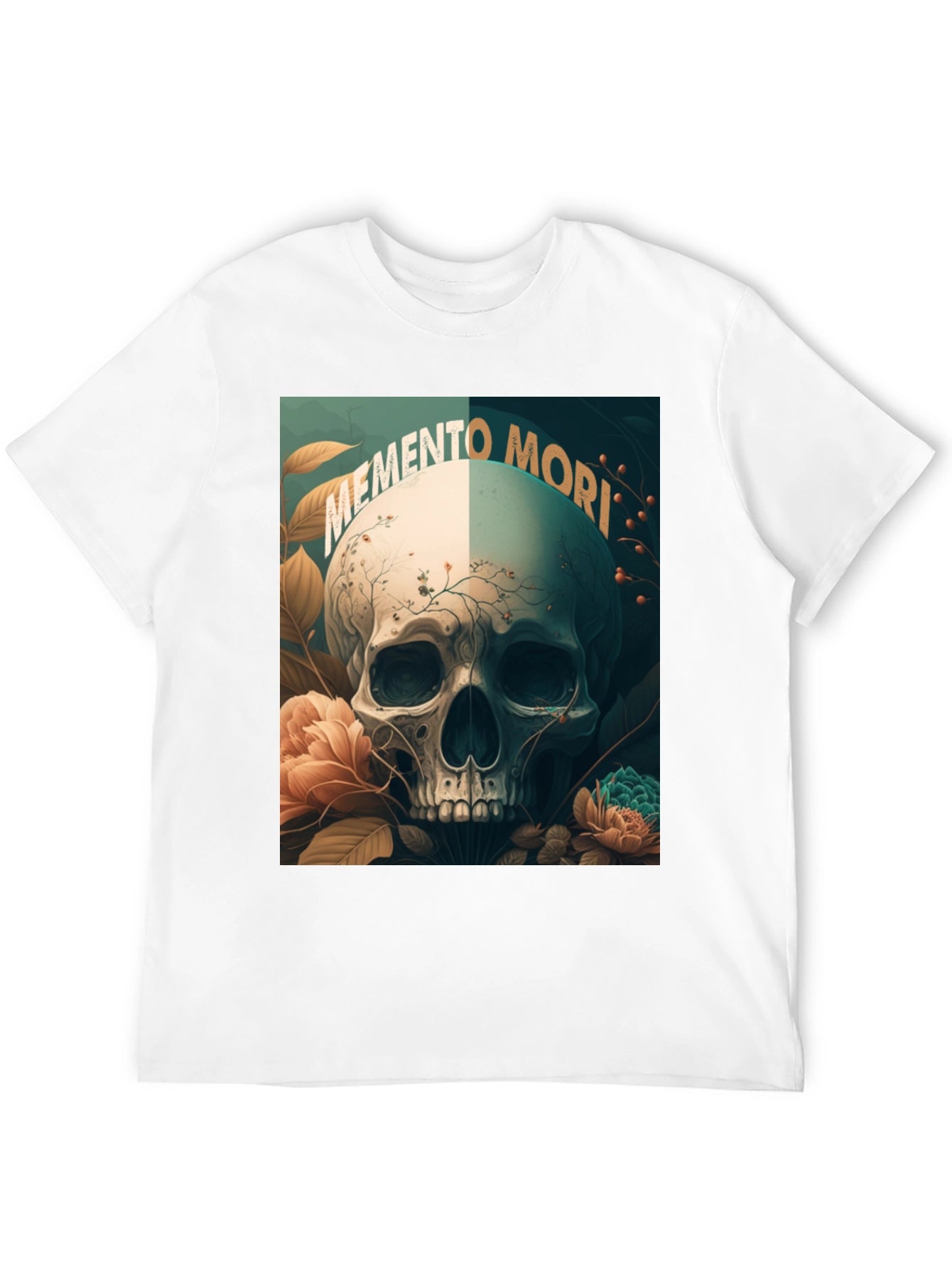 Memento Mori Skull Graphic Tee - Black
