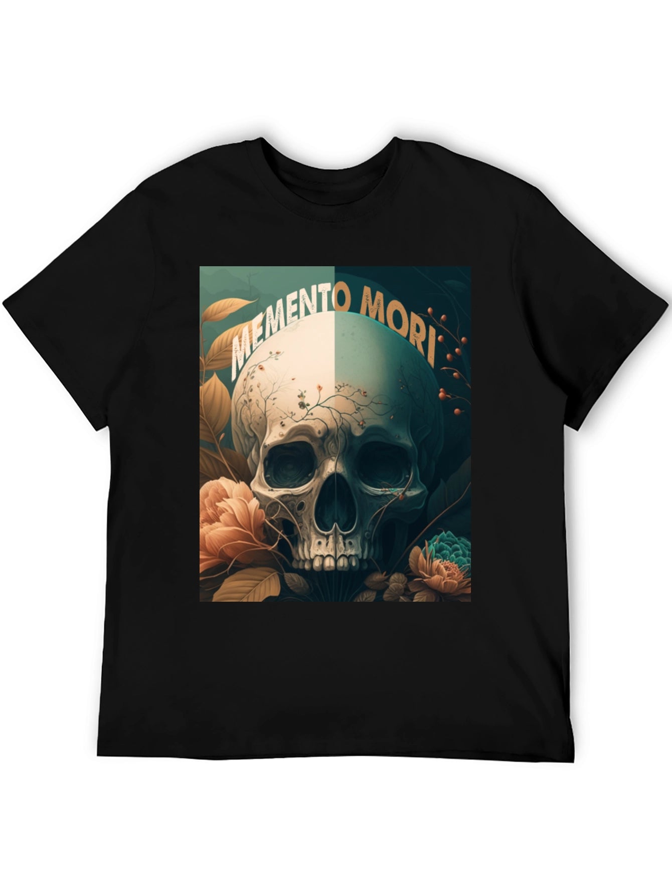 Memento Mori Skull Graphic Tee - Black