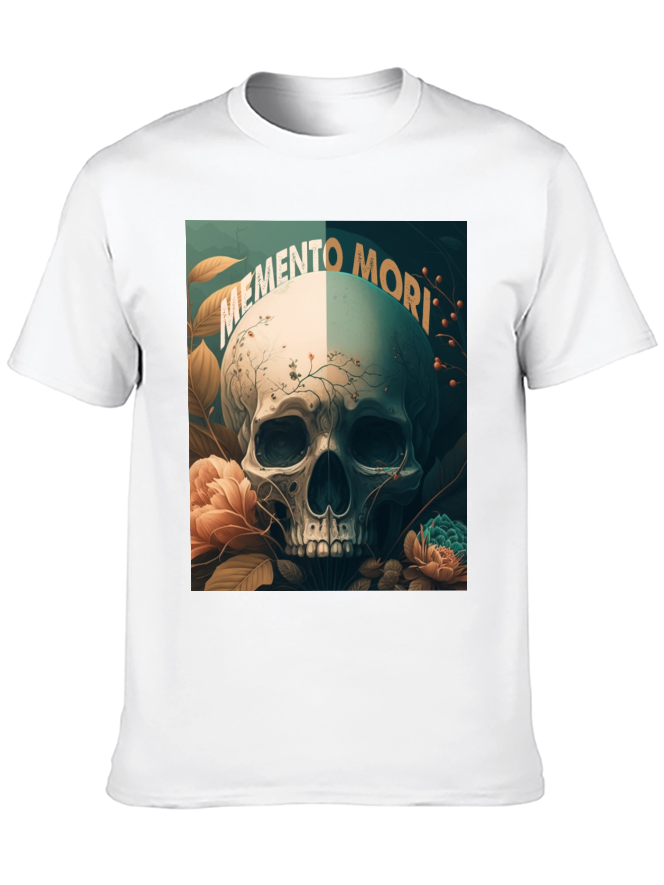 Memento Mori Skull Graphic Tee - Black