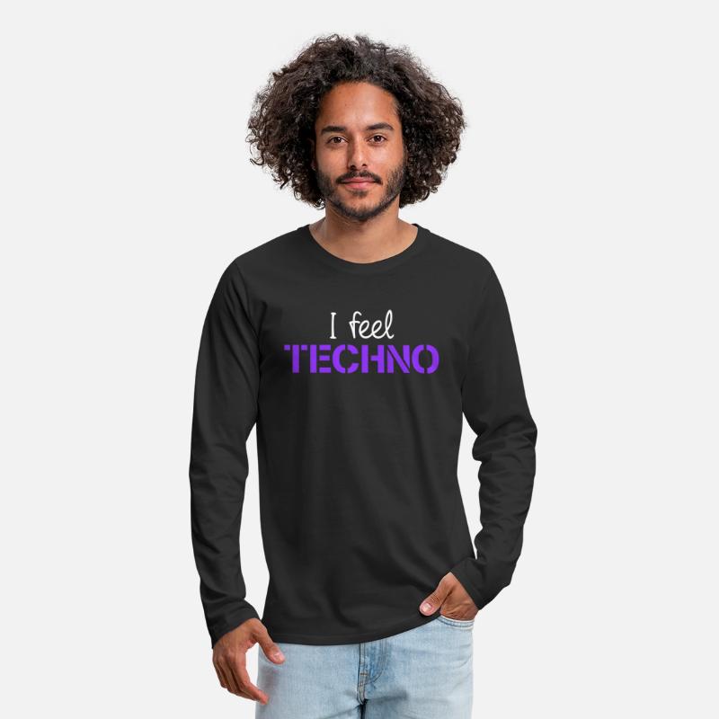 I feel Techno Music Love Letters Quote Party Logo
