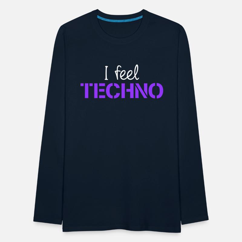 I feel Techno Music Love Letters Quote Party Logo