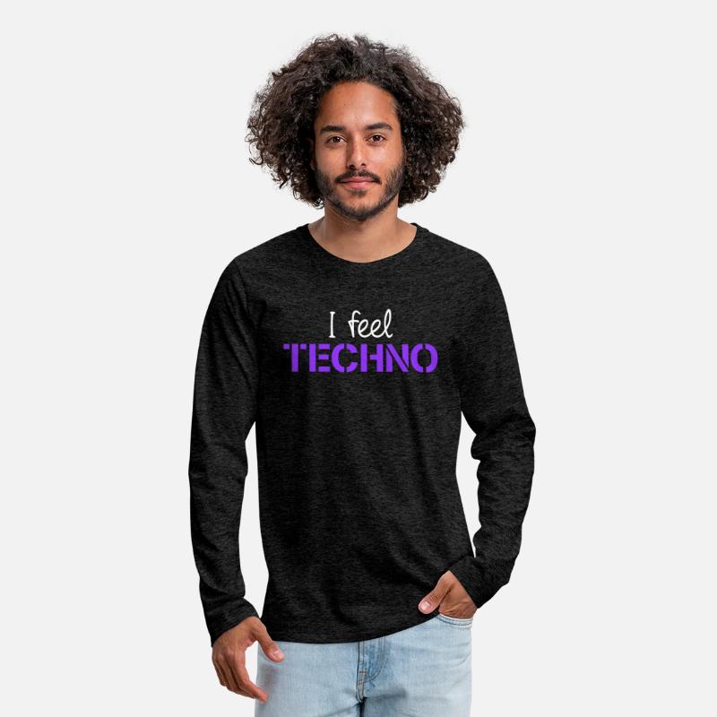 I feel Techno Music Love Letters Quote Party Logo