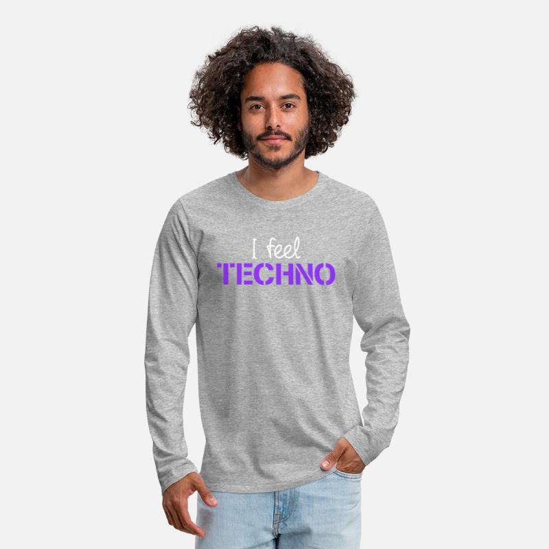 I feel Techno Music Love Letters Quote Party Logo