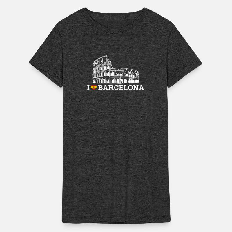 I Love Barcelona Cool Colosseum Heart Flag Spain