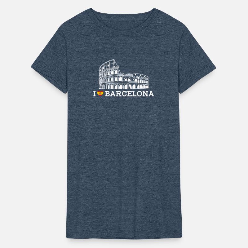I Love Barcelona Cool Colosseum Heart Flag Spain