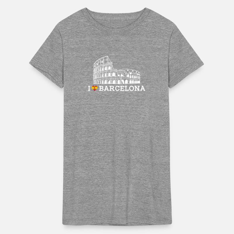 I Love Barcelona Cool Colosseum Heart Flag Spain