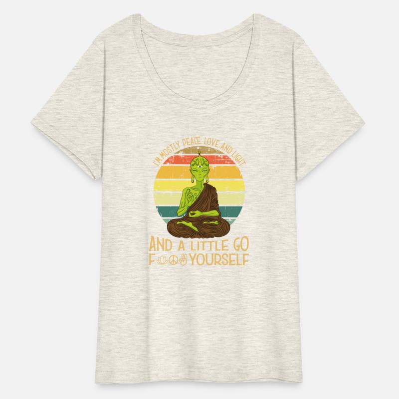 I m mostly peace love light and a little go Yoga T