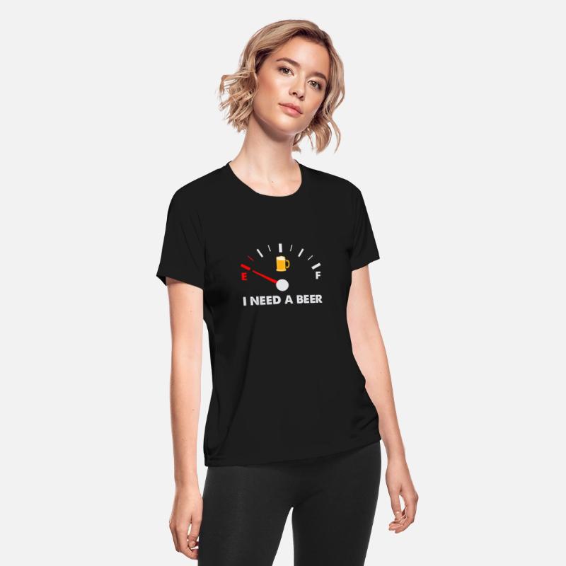 I Need a Beer Shirt – Funny Fuel Gauge Design