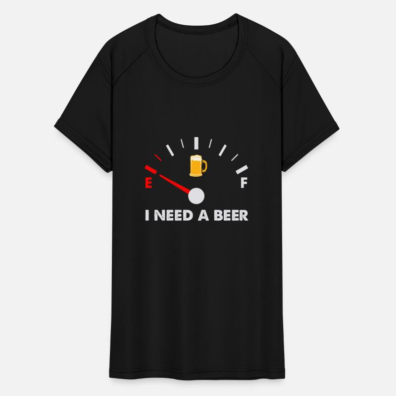 I Need a Beer Shirt – Funny Fuel Gauge Design
