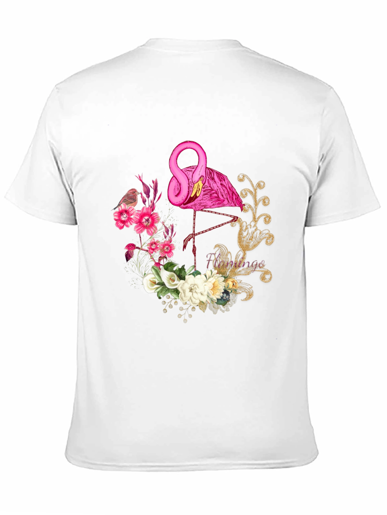 Floral Flamingo Graphic T-Shirt