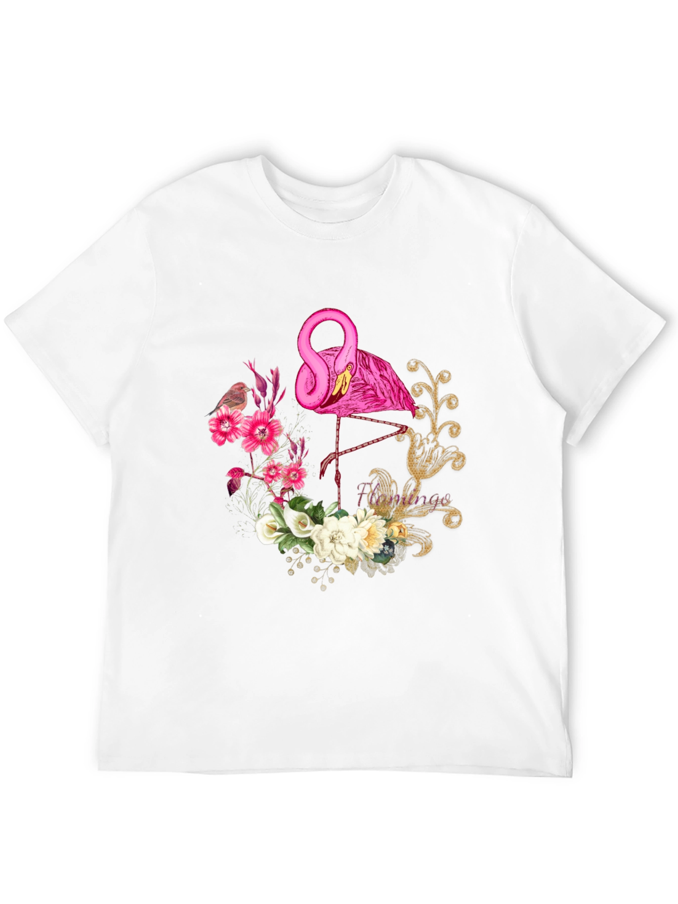 Floral Flamingo Graphic T-Shirt