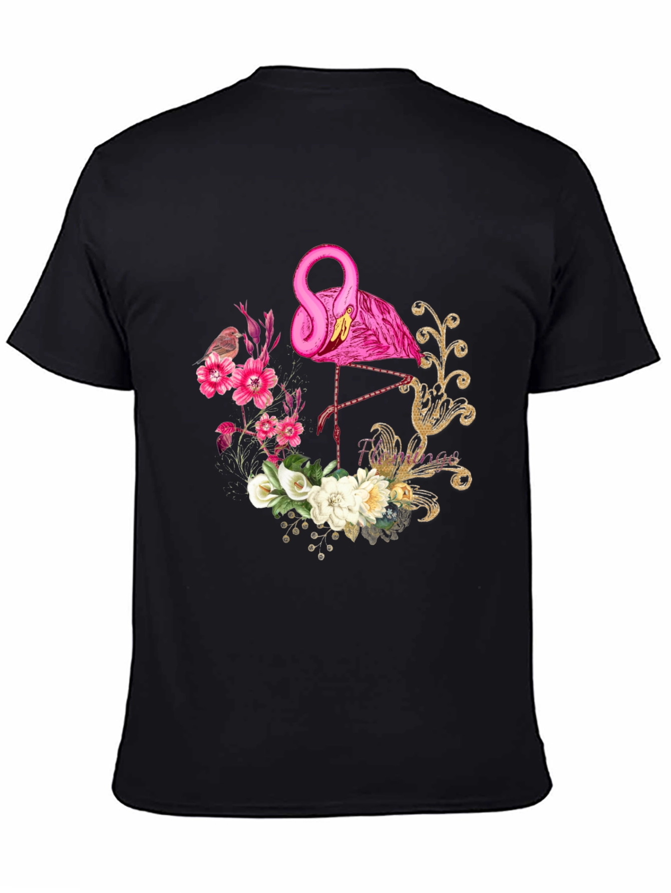 Floral Flamingo Graphic T-Shirt