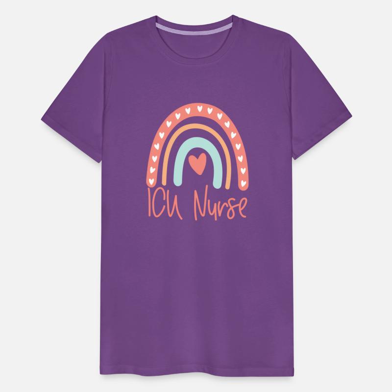 Icu Nurse Intensive Care Unit Nursing Boho Rainbow