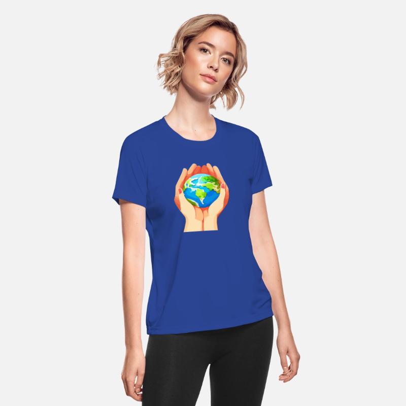 Illustration of hands holding Earth to celebrate E