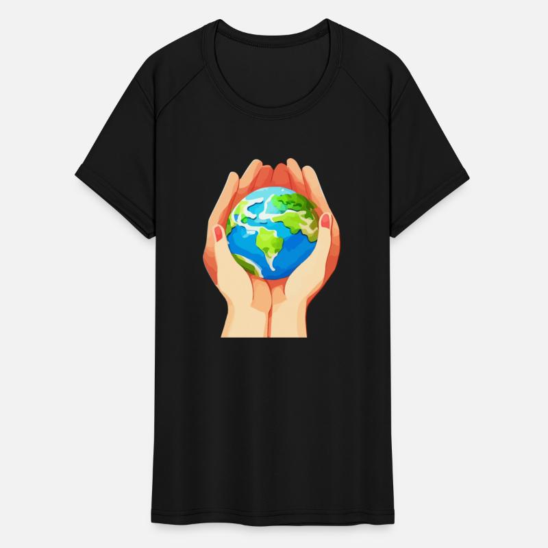 Illustration of hands holding Earth to celebrate E