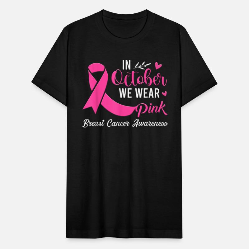 In October We Wear Pink Warrior Breast Cancer Awar