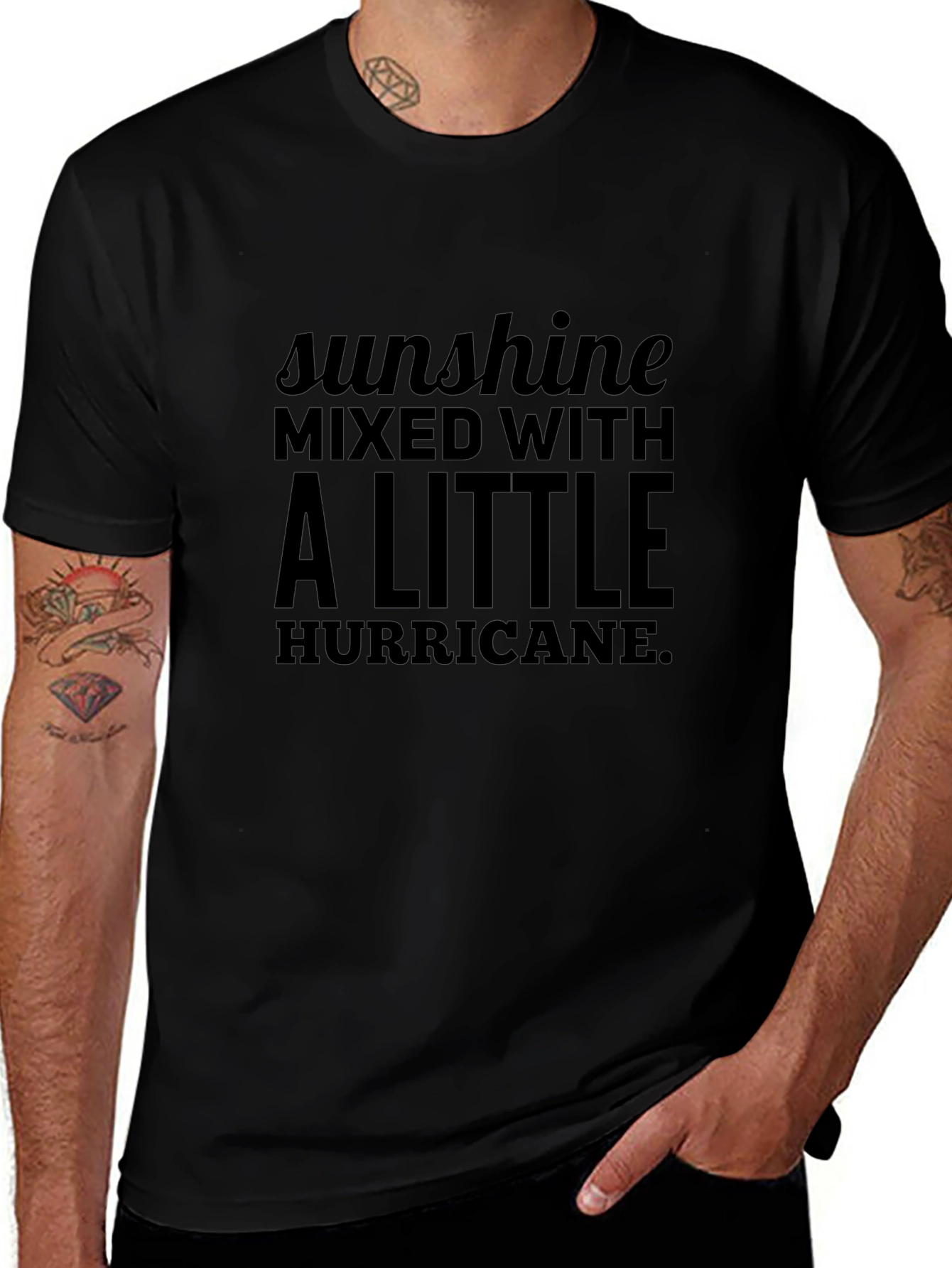 Sunshine Hurricane Black Graphic Tee