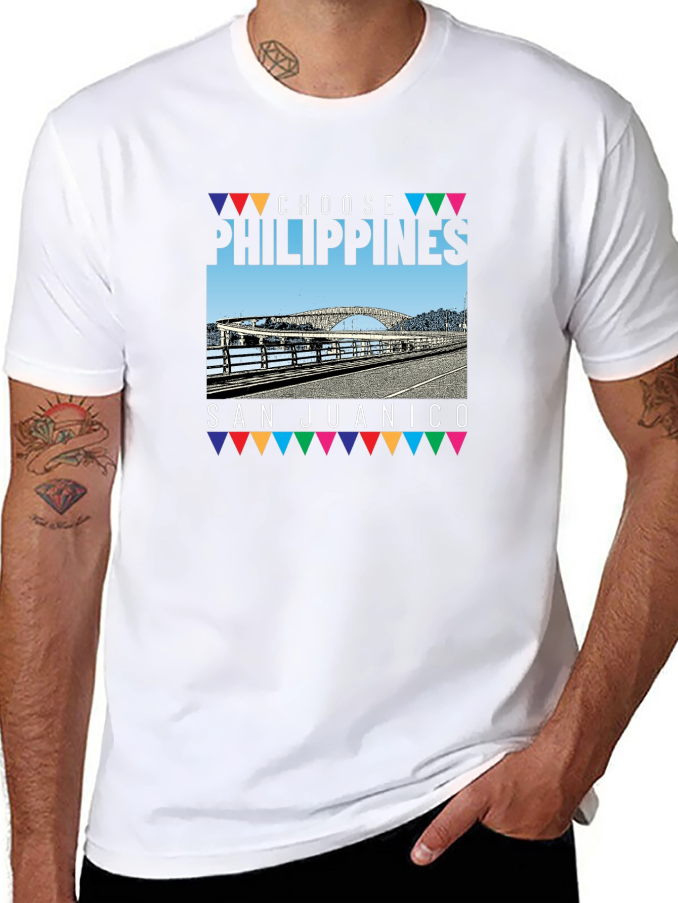 Choose Philippines San Juanico Bridge Graphic Tee