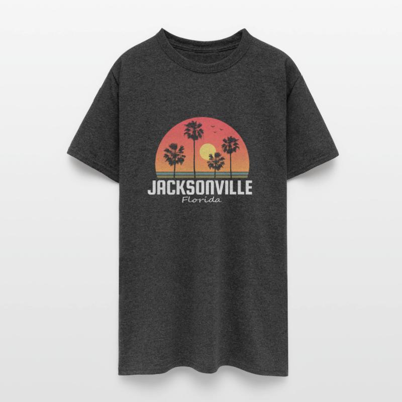 Jacksonville Florida Palm Tree Beach Sunset Retro