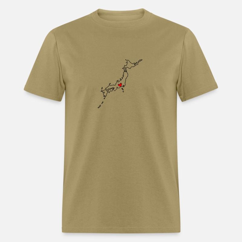 JAPAN - HEART - outline map