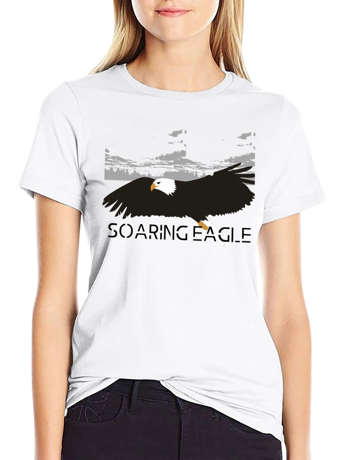 Soaring Eagle Graphic Tee - Mens Black T-Shirt