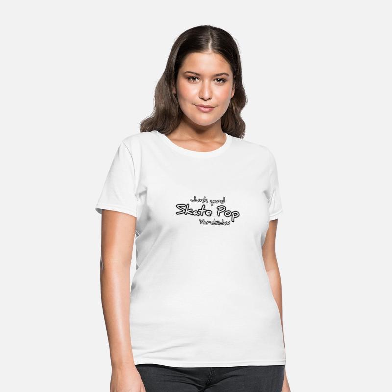 Junk yard skate pop Yardside font logo white