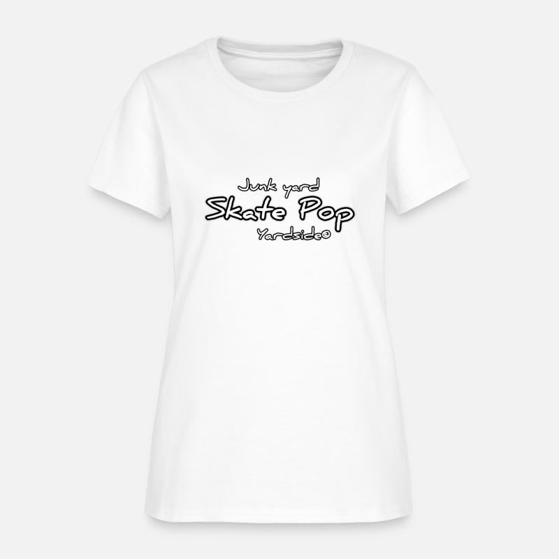 Junk yard skate pop Yardside font logo white