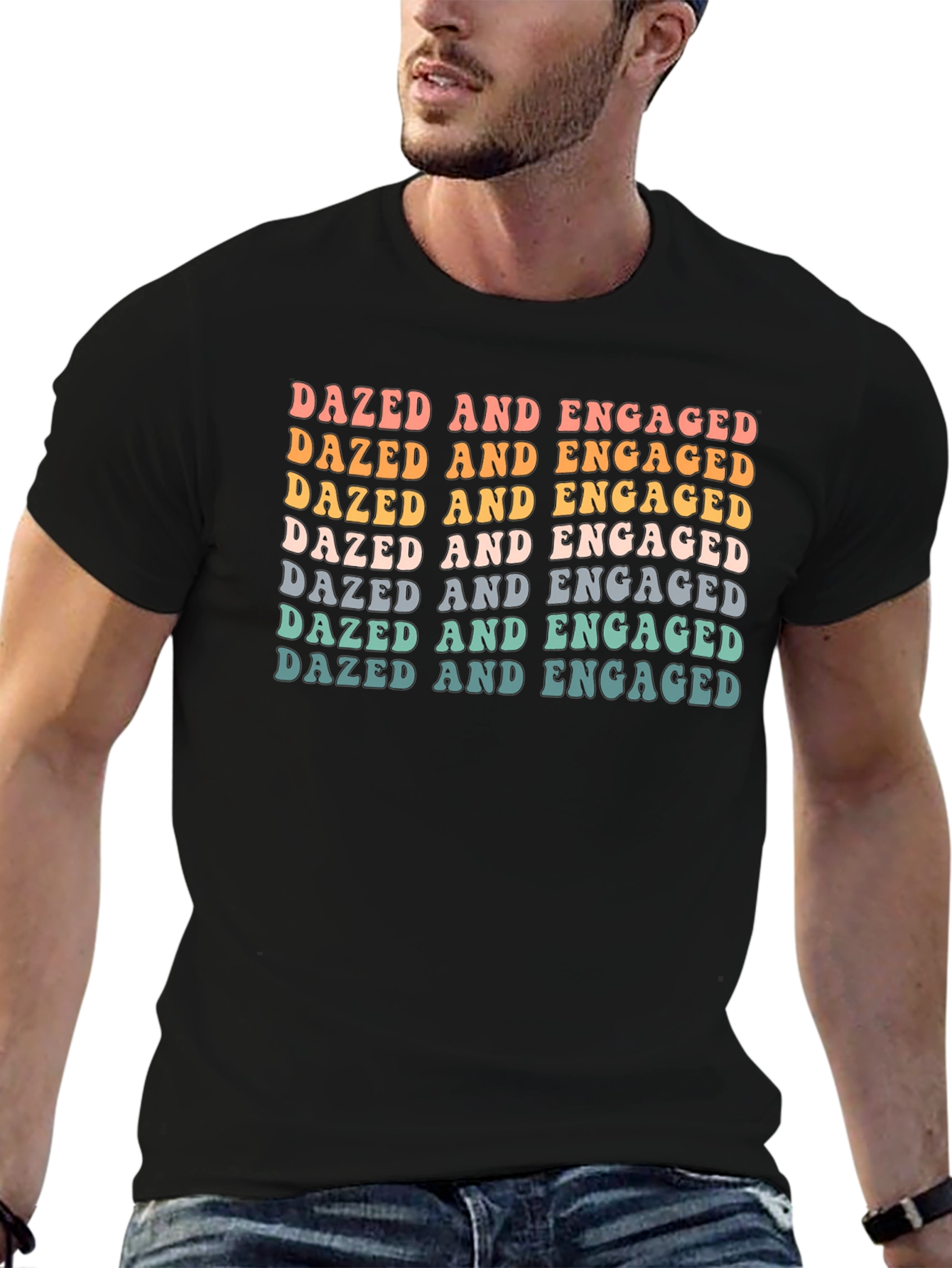 Dazed and Engaged Graphic Tee - Retro Style