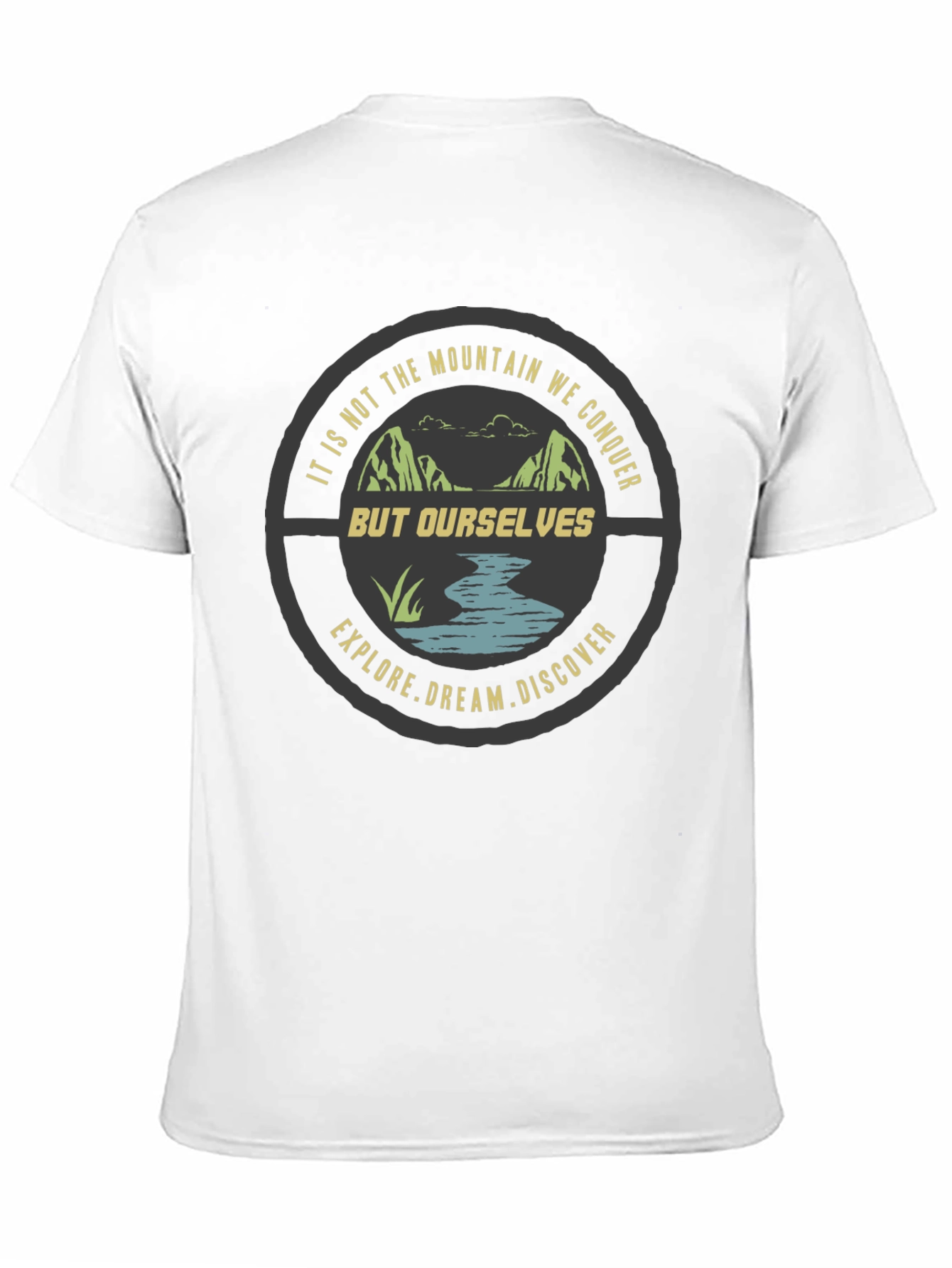 Mountain Conquer Graphic Tee - Explore Dream Discover