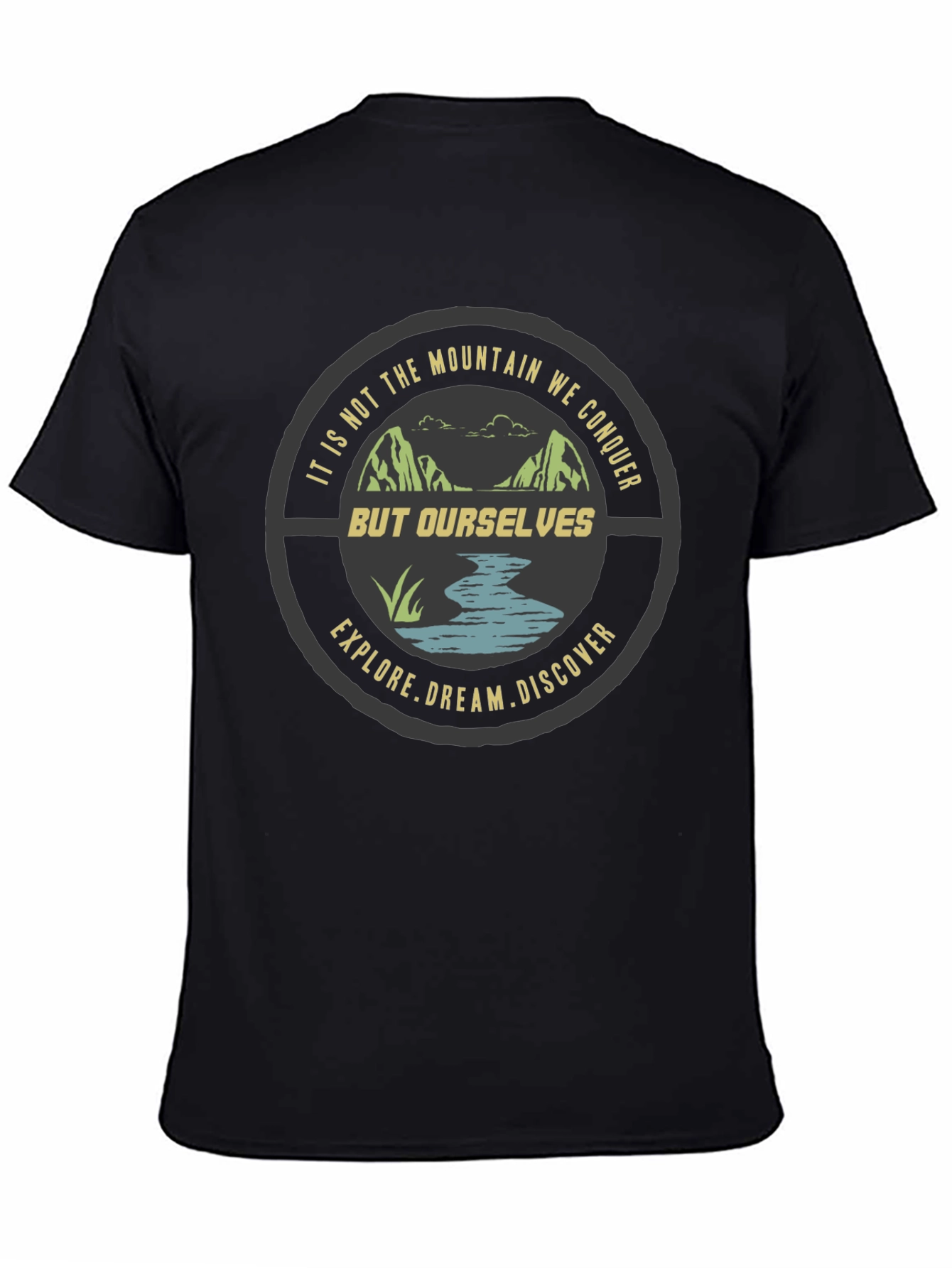 Mountain Conquer Graphic Tee - Explore Dream Discover