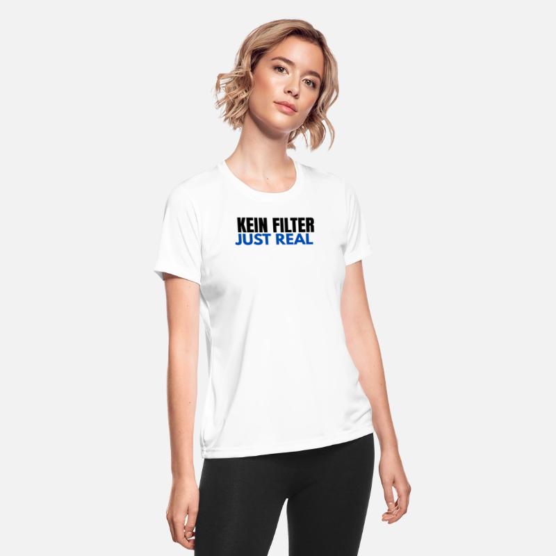 KEIN FILTER – JUST REAL | Bold German Slogan Tee