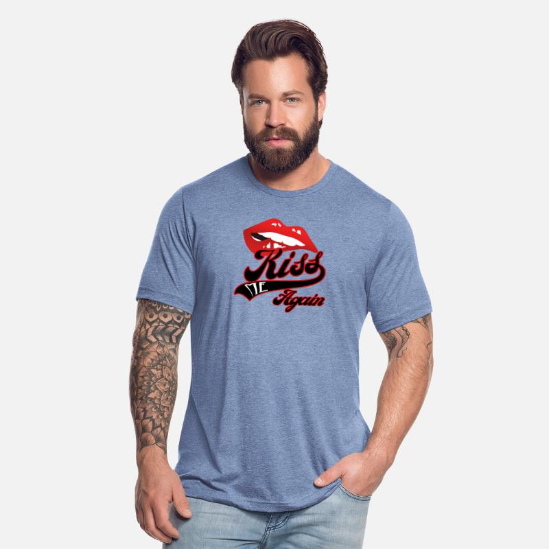 Kiss Me Again Sexy Lip Redline Swoosh Graphic.