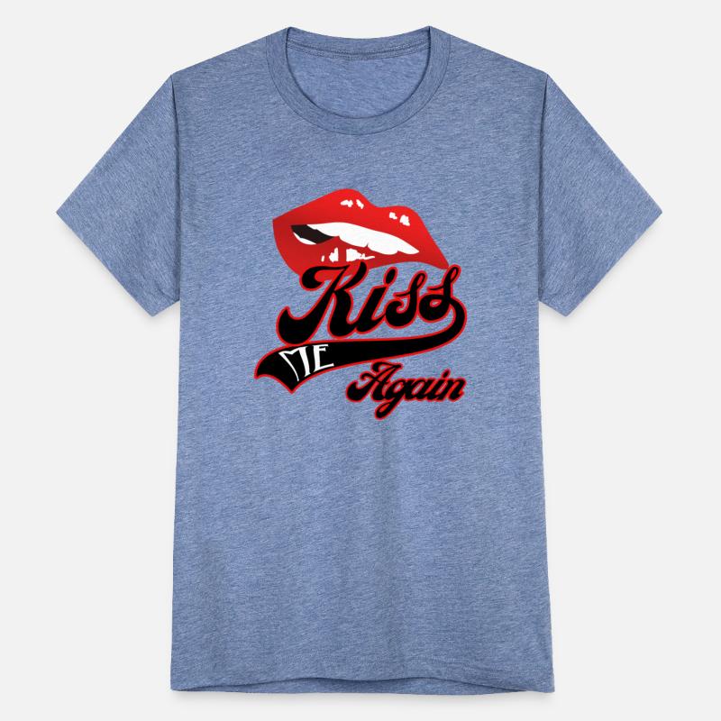 Kiss Me Again Sexy Lip Redline Swoosh Graphic.