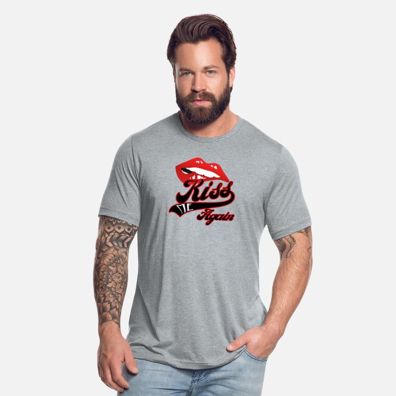 Kiss Me Again Sexy Lip Redline Swoosh Graphic.
