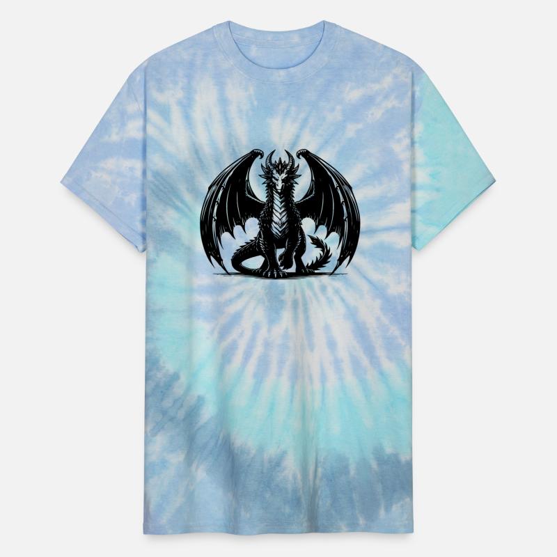 Large Proud Dragon With Wings Tattoo Style