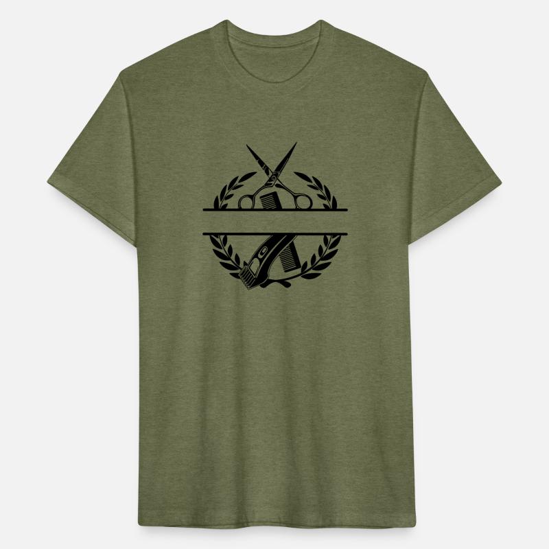 Laurel wreath logo barber, scissors, shaver