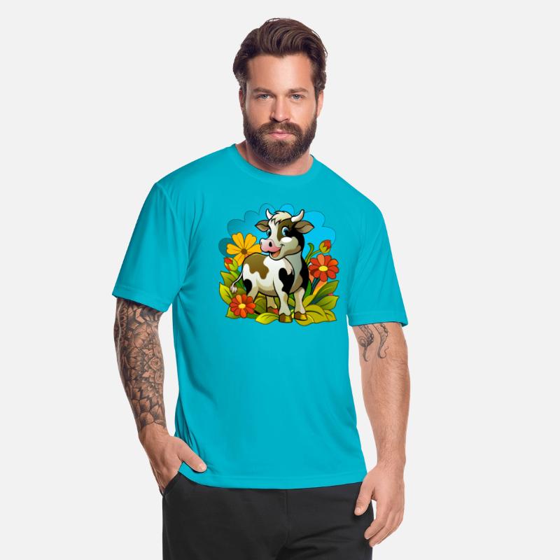 Little cow in the spring