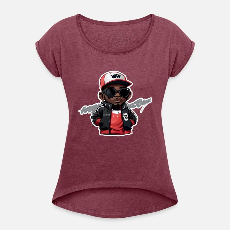 Little Hip Hop Head with Stroke (Red)
