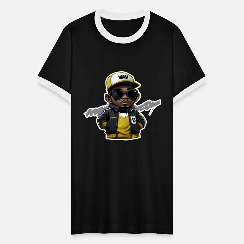 Little Hip Hop Head with Stroke (Yellow)