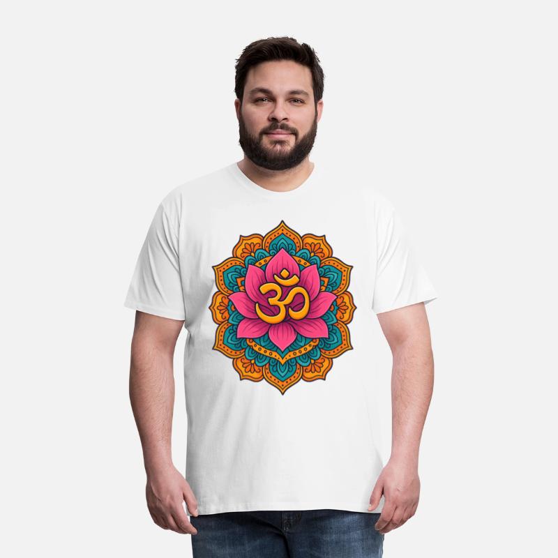 Lotus Mandala with Om Symbol – Colorful Art