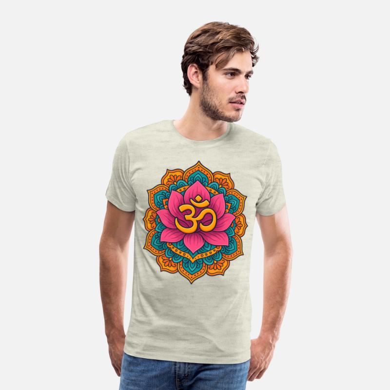 Lotus Mandala with Om Symbol – Colorful Art