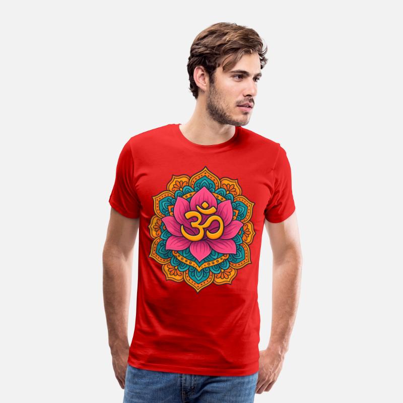 Lotus Mandala with Om Symbol – Colorful Art