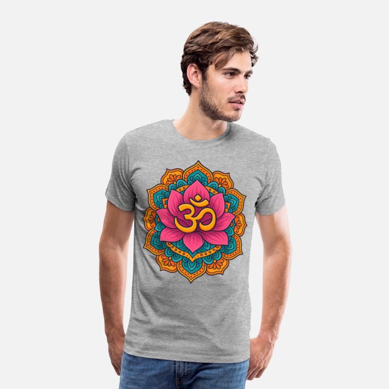 Lotus Mandala with Om Symbol – Colorful Art