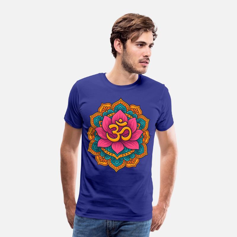 Lotus Mandala with Om Symbol – Colorful Art