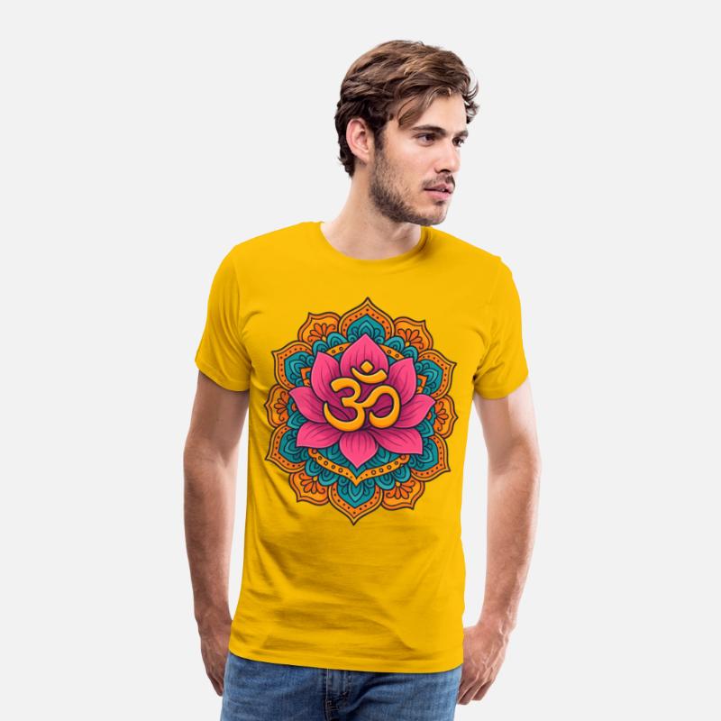 Lotus Mandala with Om Symbol – Colorful Art
