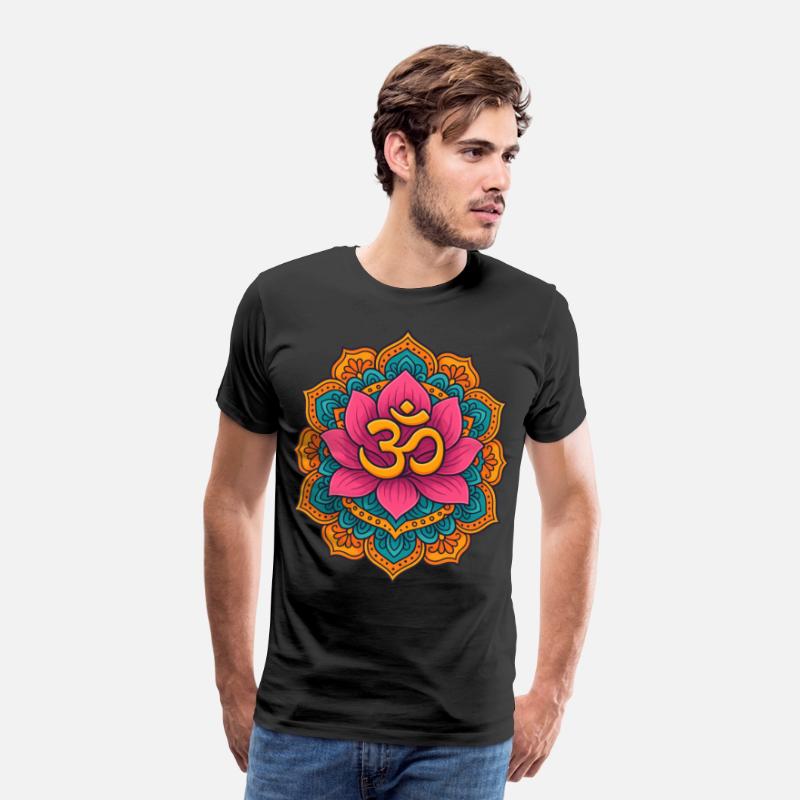 Lotus Mandala with Om Symbol – Colorful Art