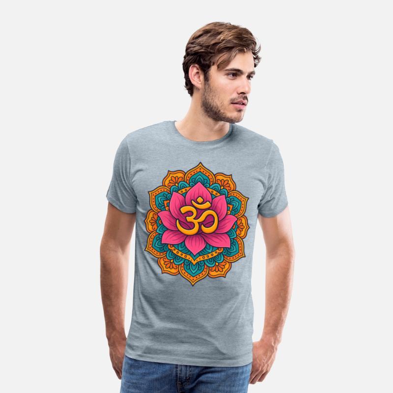 Lotus Mandala with Om Symbol – Colorful Art